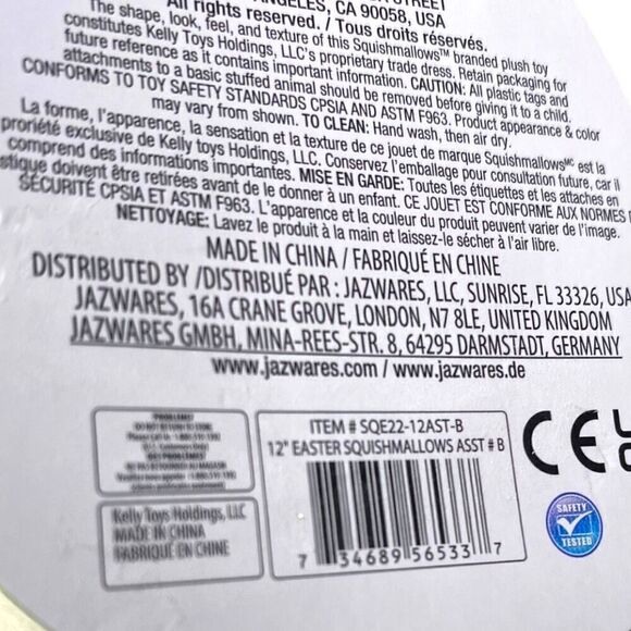 Squishmallows Kellytoy Easter Candess the Cow 12" Plush New with Tags (c) - Picture 6 of 6